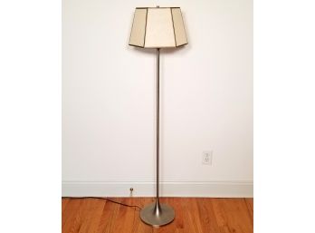 A Brushed Steel Standing Lamp