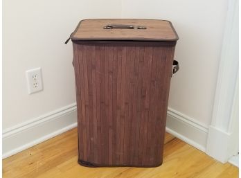 A Bamboo Clothes Hamper