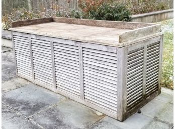 A Teak Outdoor Storage Box (AS IS)