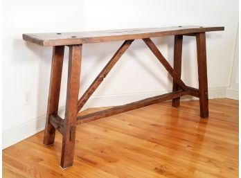 A Reclaimed Hardwood Trestle Console From ABC Carpet & Home