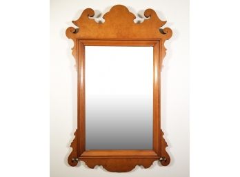 An Early American Federal Style Scrolled Wood Mirror