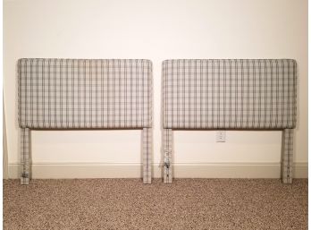 A Pair Of Upholstered Twin Size Headboards