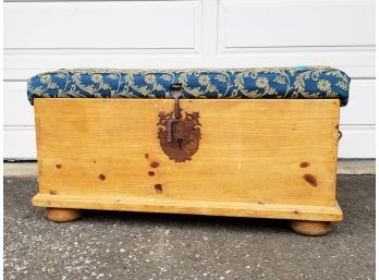 An Upholstered Pine Bench