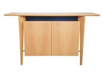 A Modern Blonde Hardwood Console Cabinet, Or Buffet