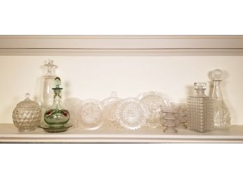 A Vintage And Antique Pressed Glass Assortment