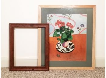 A Framed Matisse Print And Hardwood Frame Pairing