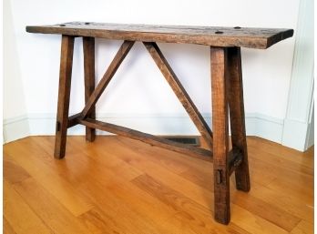 A Reclaimed Hardwood Trestle Console From ABC Carpet & Home