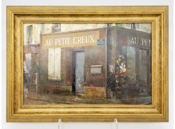 A Framed Oil On Board, Parisian Scene