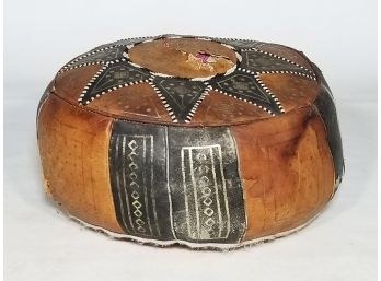 An Antique Moroccan Leather Tuffet