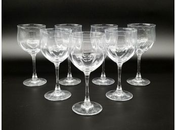 A Set Of 7 Tulip Form Crystal Wine Goblets By OC Bavaria