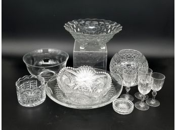 A Glassware And Crystal Assortment