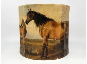 An Equestrian Themed Wastebasket