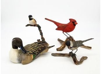 A Trio Of Bird Sculptures And Castings