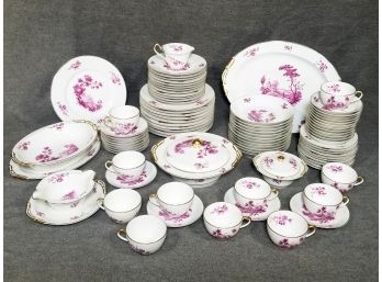 A Large L. Bernardaud & Co Limoges French Porcelain Dinner Service