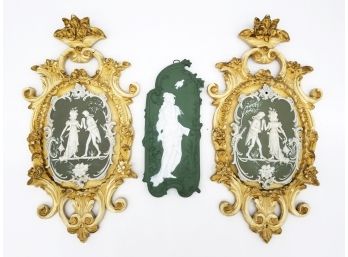 Vintage German Porcelain Wall Plaques