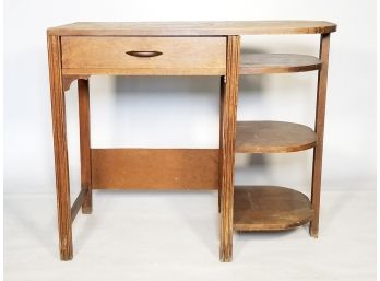 An Art Deco Motel Desk, Hardwood, C. 1930's.