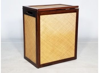 A Wood Hamper With Tatami Inset Panels