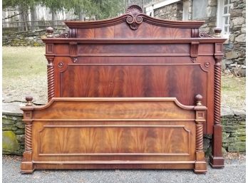 A Gorgeous Hardwood King Size Bedstead By Ralph Lauren