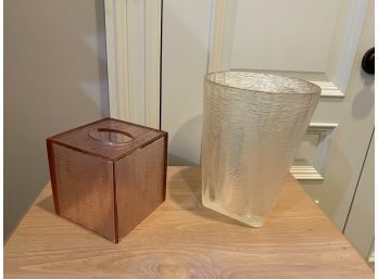 Bathroom Wastebasket And Tissue Cover