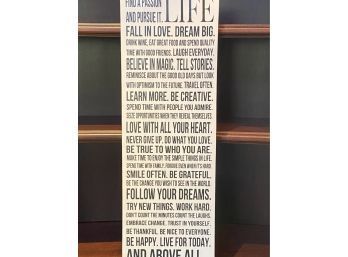 Life Rules Sign White Background