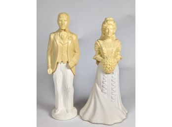 Fabs! Bride And Groom Perfume/Cologne Bottles By Avon N.Y. Both Contain Sweet Honesty