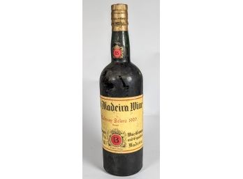 Authentic Rescued Sealed H.M.Borges 1920 Malmsey Solera Sweet Madeira Wine Bar Decor