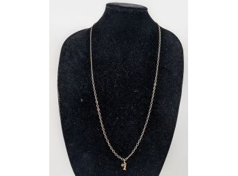 Who's The Best?!  Adorable Sterling Silver Necklace; With A 14k Gold '#1' Pendant 34'