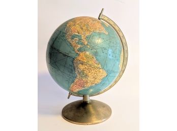 Pre 1991 Cool Vintage Rand McNally Spinning World Globe 14' Tall