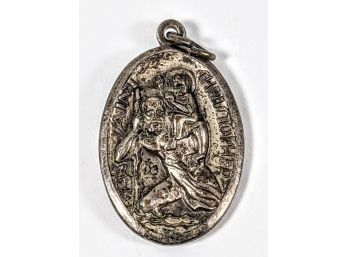 Religious Pendant Depicting The Virgin Mary And St. Christopher 1'
