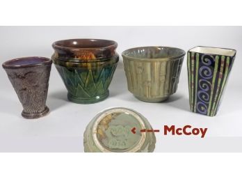 McCoy And Other Wonderful Earthy Artist Made Pottery Vases Vessels Beautiful Glazing