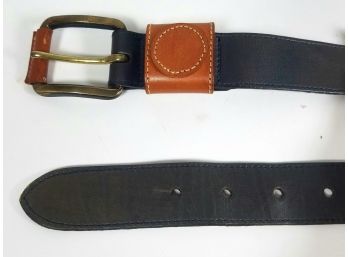 Good Looking Joan And David Black And Brown Leather Belt; 38'