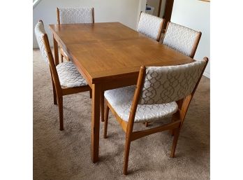 1970 Era DOMINO MOBLER Danish Teak Extension Dining Table Seats 10-  5 Chairs Only ( READ Description)