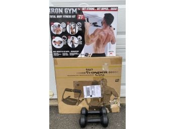 Never Opened Smart Wondercore Ab Sculpting System, Iron Gym Total Fitness Kit, Pair Of 10 Lb Hand Weights