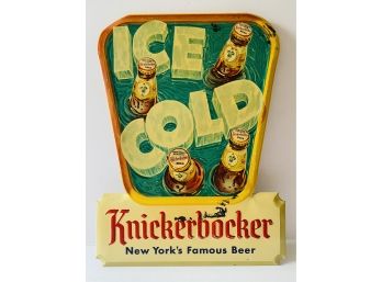 Knickerbocker Beer Original 1955 Metal Advertising Display 13 In. X 9 In. ( See Description)