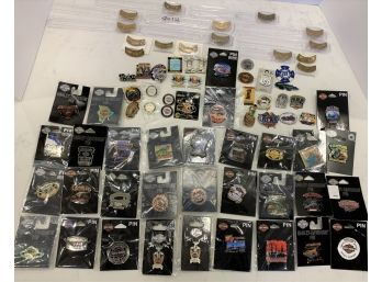 72 Harley-Davidson Pin Lot  3 Others (Elks, Super Bowl XXXV, God Is My Pilot)