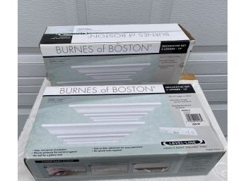 NIB Burns Of Boston 2 Boxes Unused 12 In.  Ledge Shelving - Two Per Box White