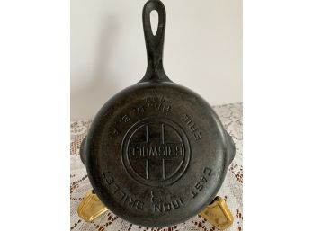 Highly Collectible Vtg Griswold #3 Big Block Cast Iron Skillet 709A All Original Sits Flat