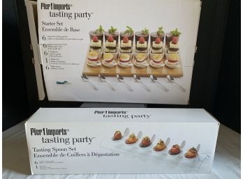 32 Total Pieces-pier1 Imports Tasting Party- 2 Sets- 1-25 Pcs., 1-7 Pc, Like New