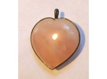 Pink Stone Heart Shaped Pendant