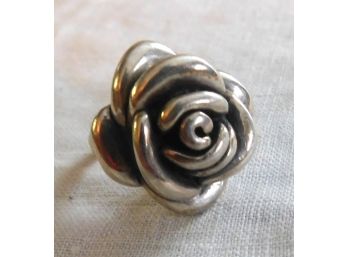 Sterling Ring In The Shape Of A Rose Bud
