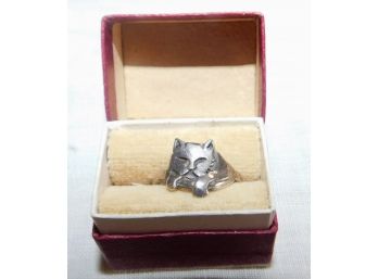 Way Cute Sterling Kitten Ring!!!!!!