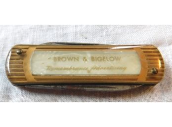Advertising Pocket Knife, 'Brown & Bigelow' Store