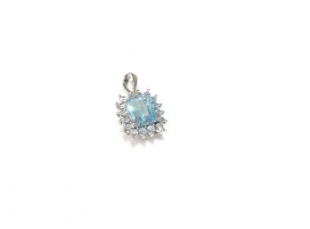 Sterling Silver Blue Topaz Pendant