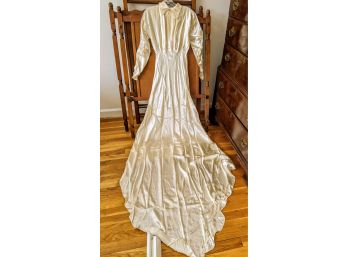 Gorgeous Satin Antique Wedding Dress