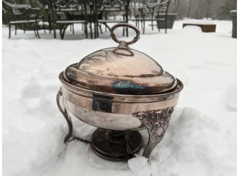 Antique Silver Plate Chafing Dish