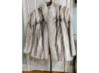 Fox Fur In A Fabulous White And Grey Blend  - By Stavros Design, Engels Furs, Very Foxy!!