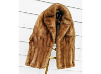Vintage Light Brown Mink Stole Size Small - Very Glam