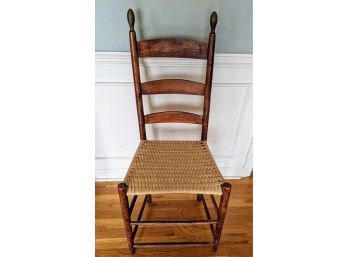 Antique Shaker Ladderback Cherry Wood Chair -   Excellent Condition