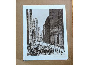 Original Unframed Vintage Photo Of Wall Street In 1905 - A Very Special And Rare Find!!