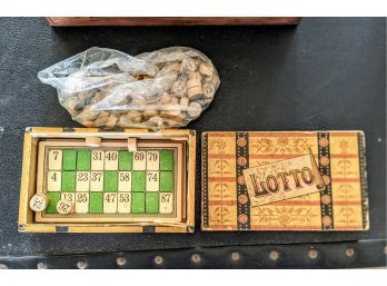 Early 1900s Vintage Lotto Game WGreat Box